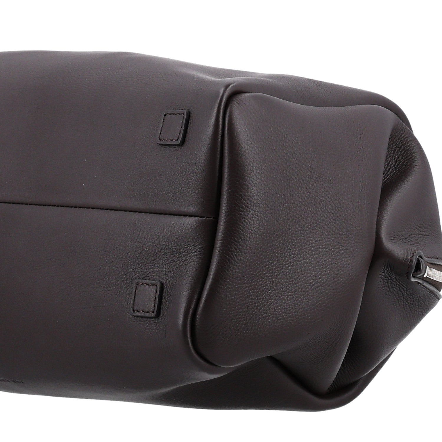 The Row Grained Calfskin Faye Bowling Bag Dark Brown 9 of 9