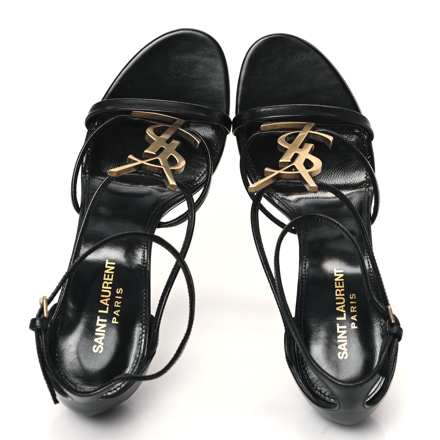 Patent Cassandra 100 Ankle Strap Sandals 39.5 Black