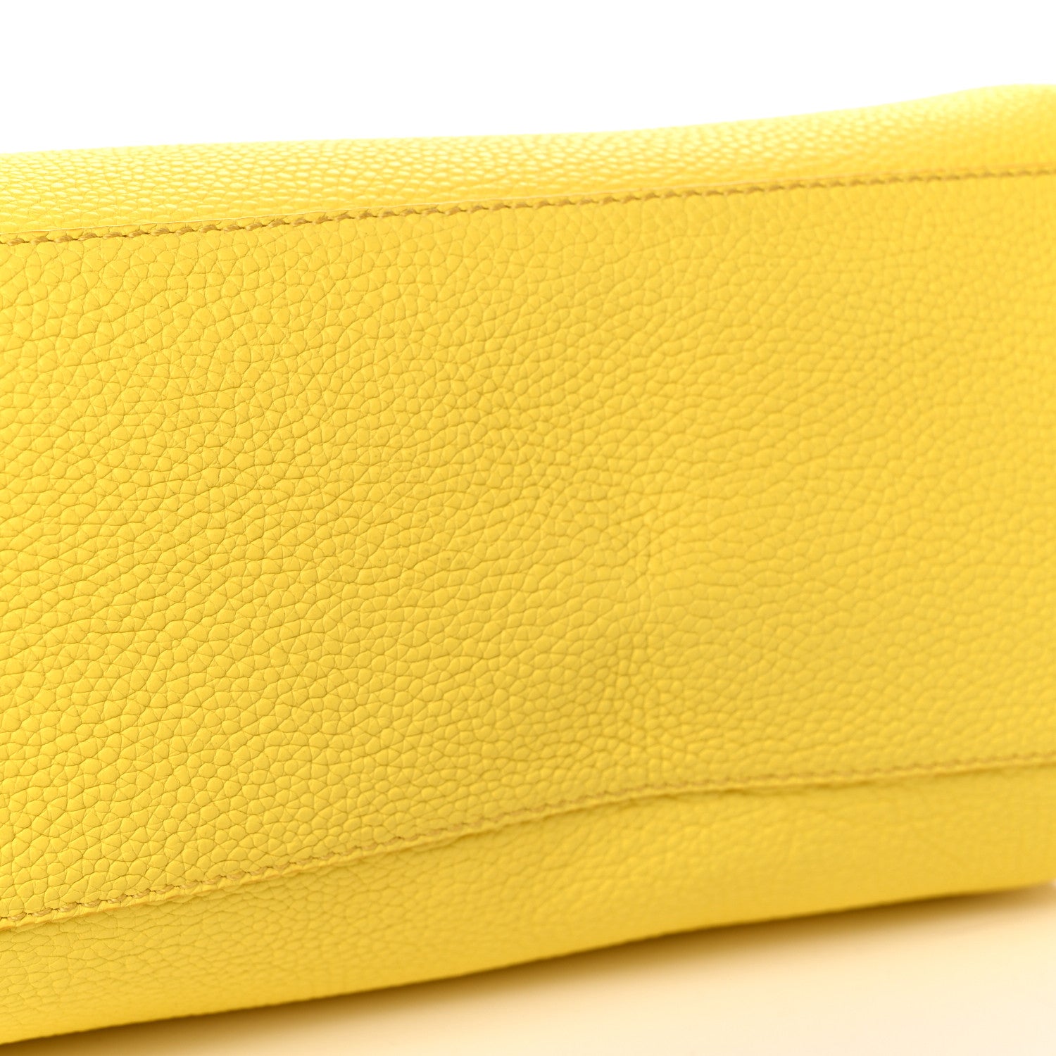 Salvatore Ferragamo Calfskin Sofia Gancini Satchel Yellow 8 of 24