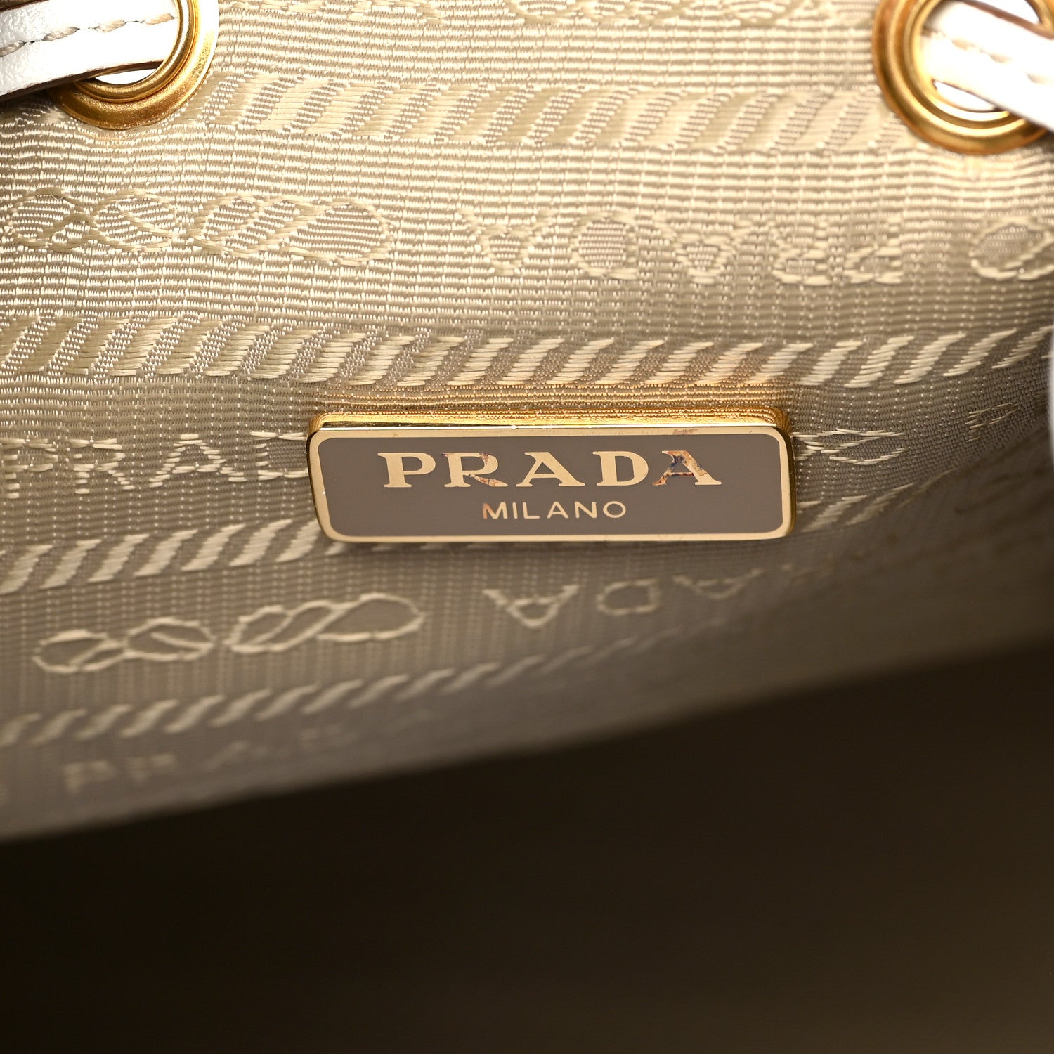 Prada Jacquard Logo Mini Bucket Crossbody Bag Corda Talco 6 of 9