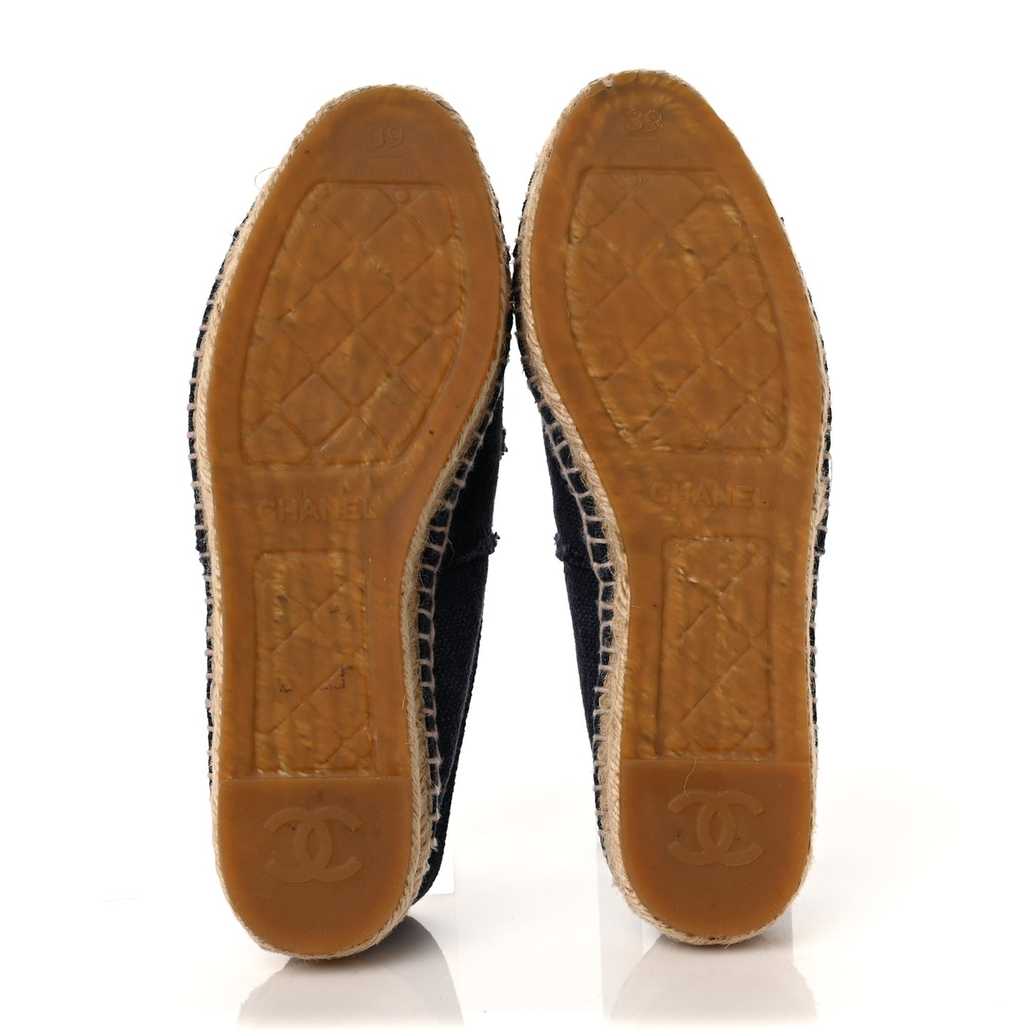 Denim Toile CC Espadrilles 39 Navy Black