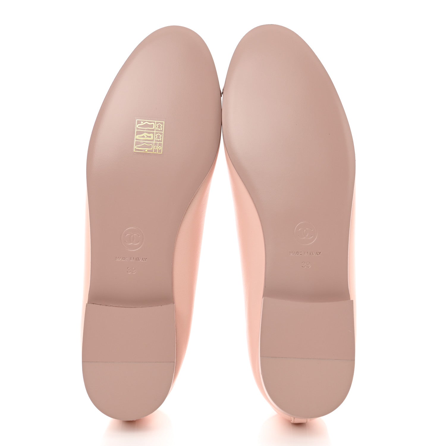 Chanel Lambskin Cap Toe CC Ballerina Flats 39 Light Pink Dark Pink 4 of 8