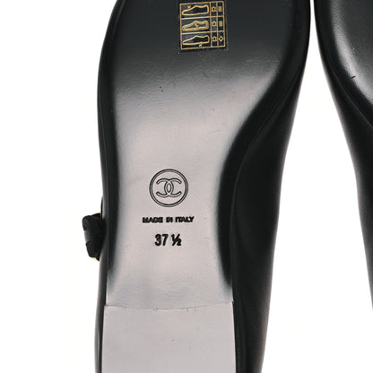 Chanel Lambskin Mary Jane Flats 37.5 Black 7 of 9
