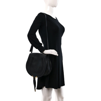 Chloe Calfskin Medium Marcie Round Crossbody Bag Black 2 of 10