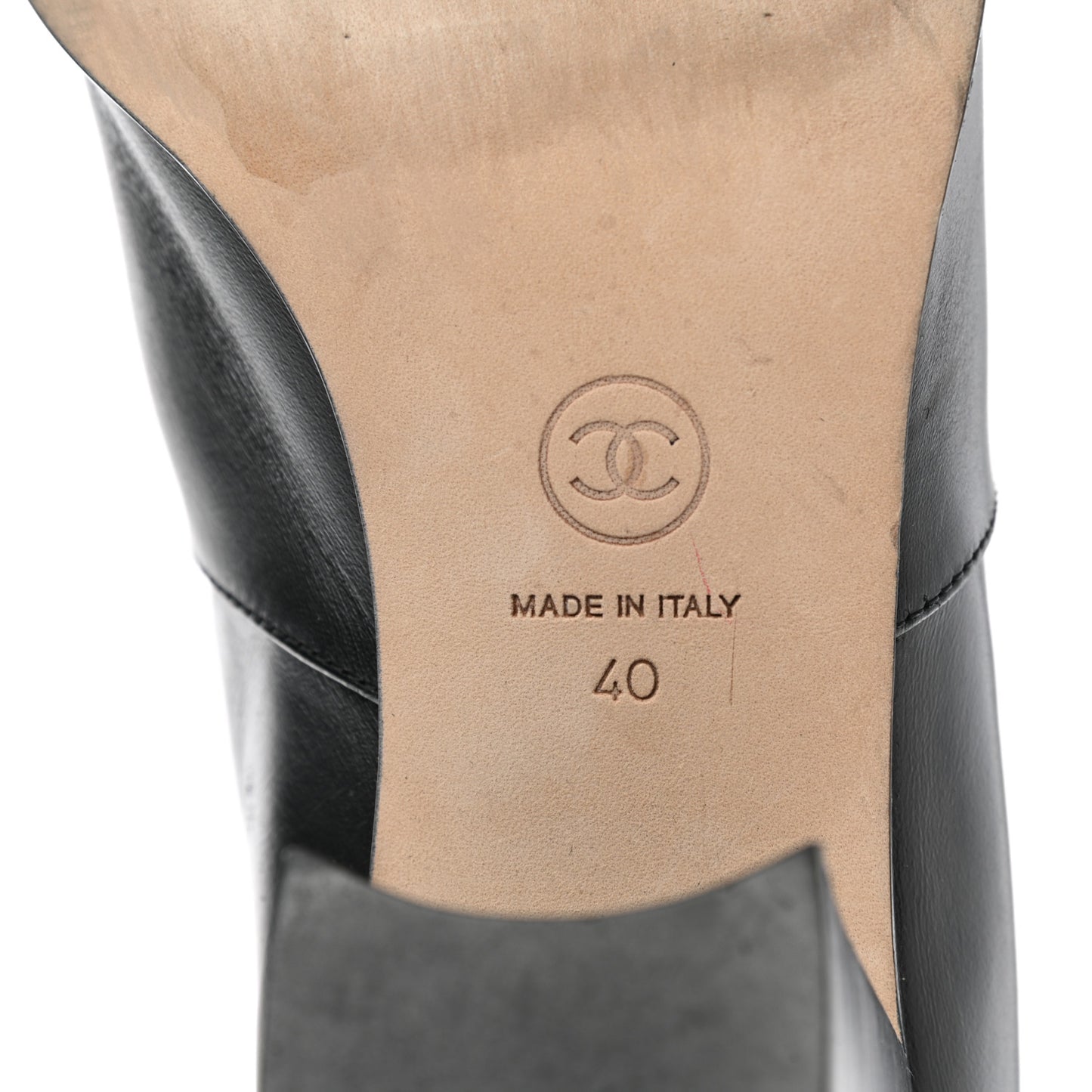 Calfskin CC Short Boots 40 Black