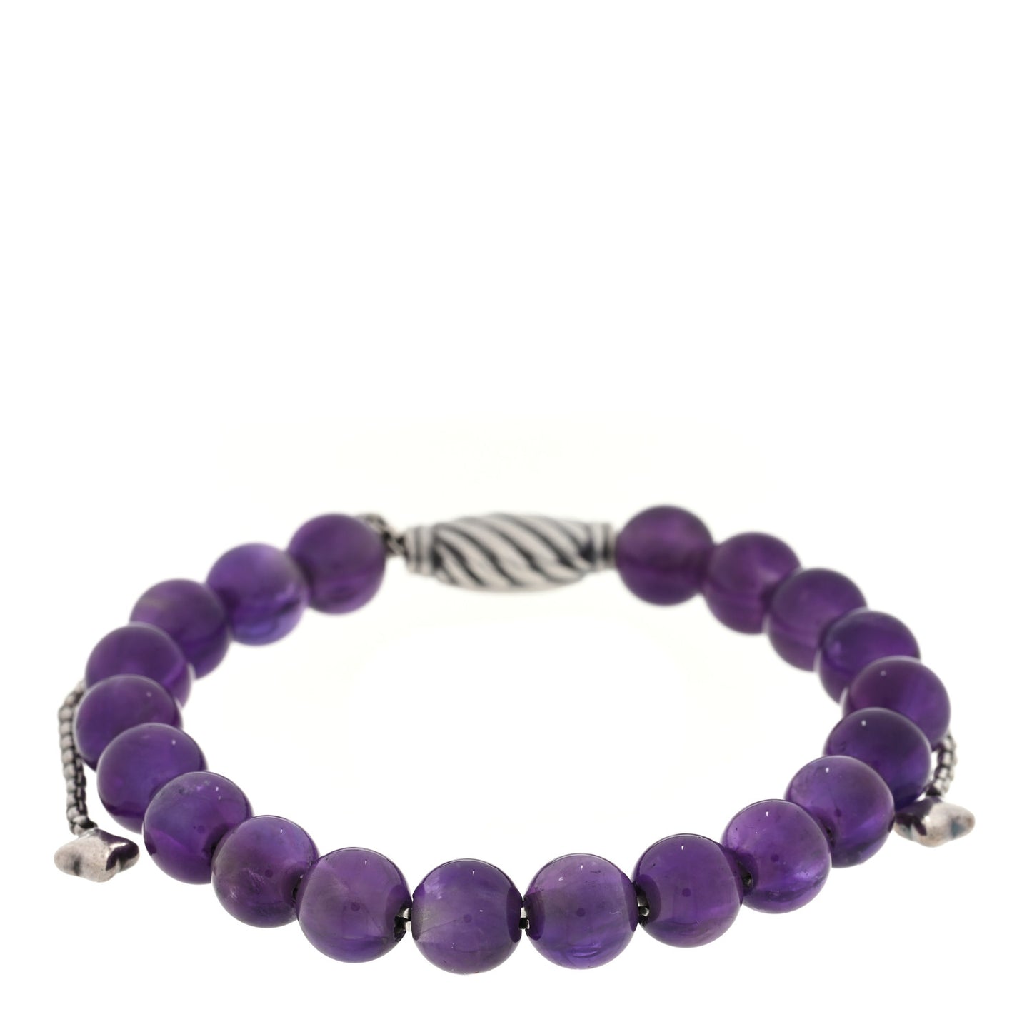 Sterling Silver Amethyst 8mm Spiritual Beads Bracelet