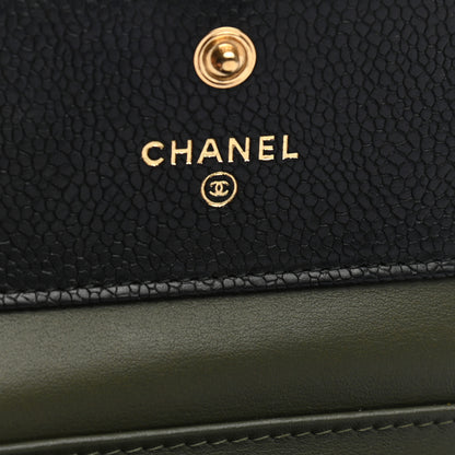 Chanel Caviar Quilted Compact Boy Wallet Black 6 of 8
