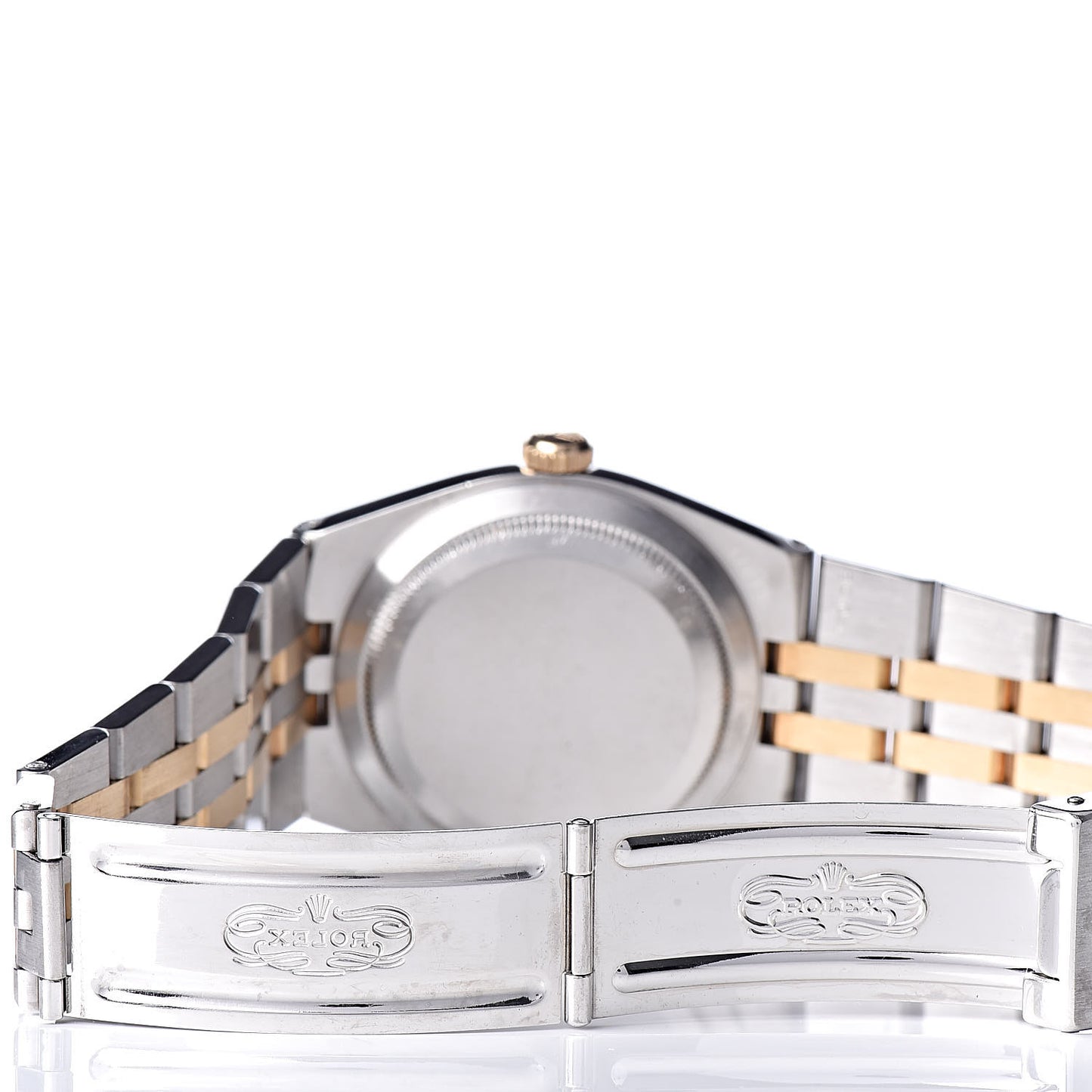 Stainless Steel 18K Yellow Gold 36mm OysterQuartz Datejust Watch White Roman 17013