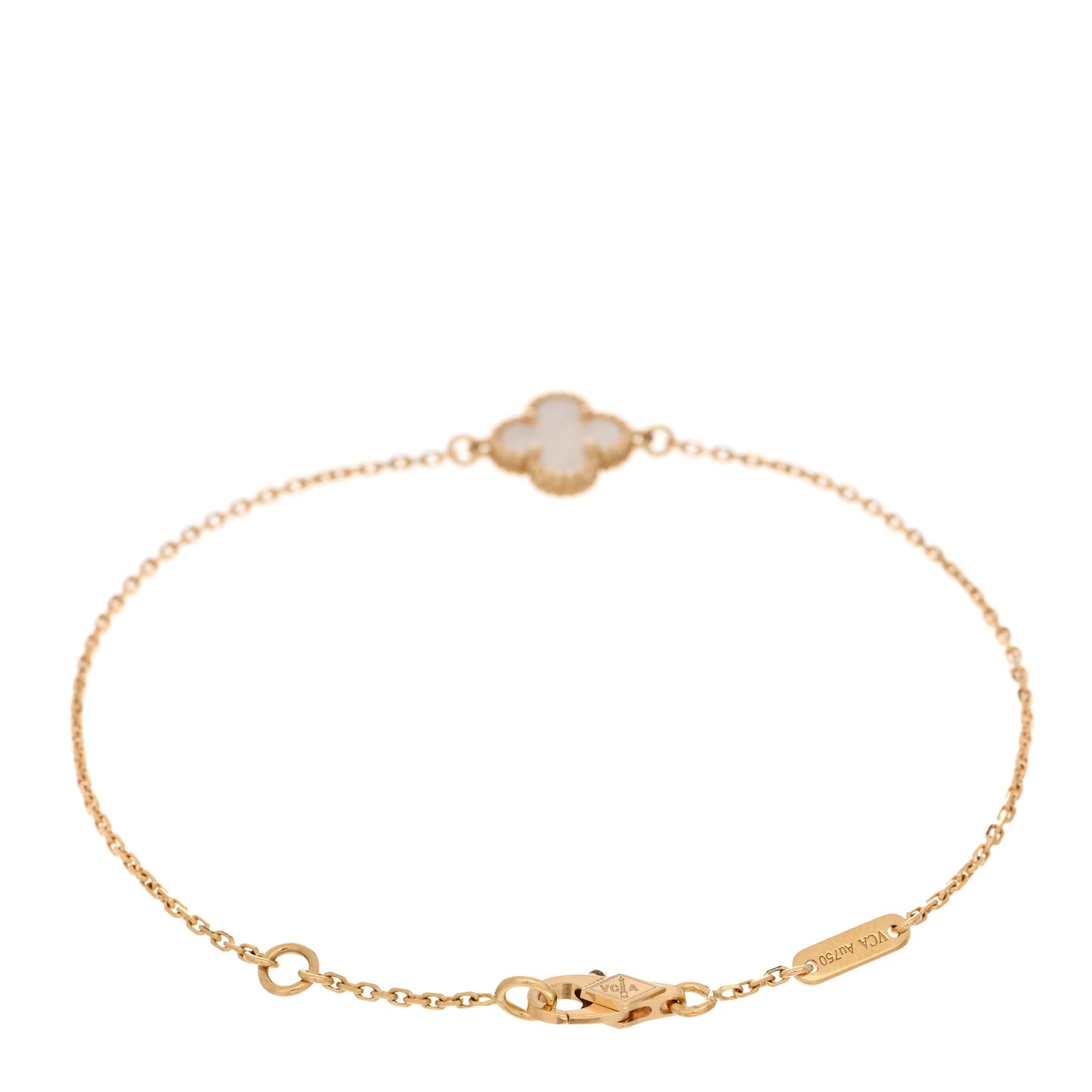 18K Yellow Gold Mother of Pearl Sweet Alhambra Bracelet