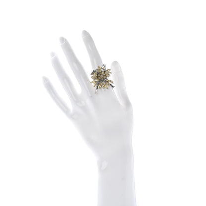 Christian Dior Pearl Star Logo Ring 7 Silver 2 of 5