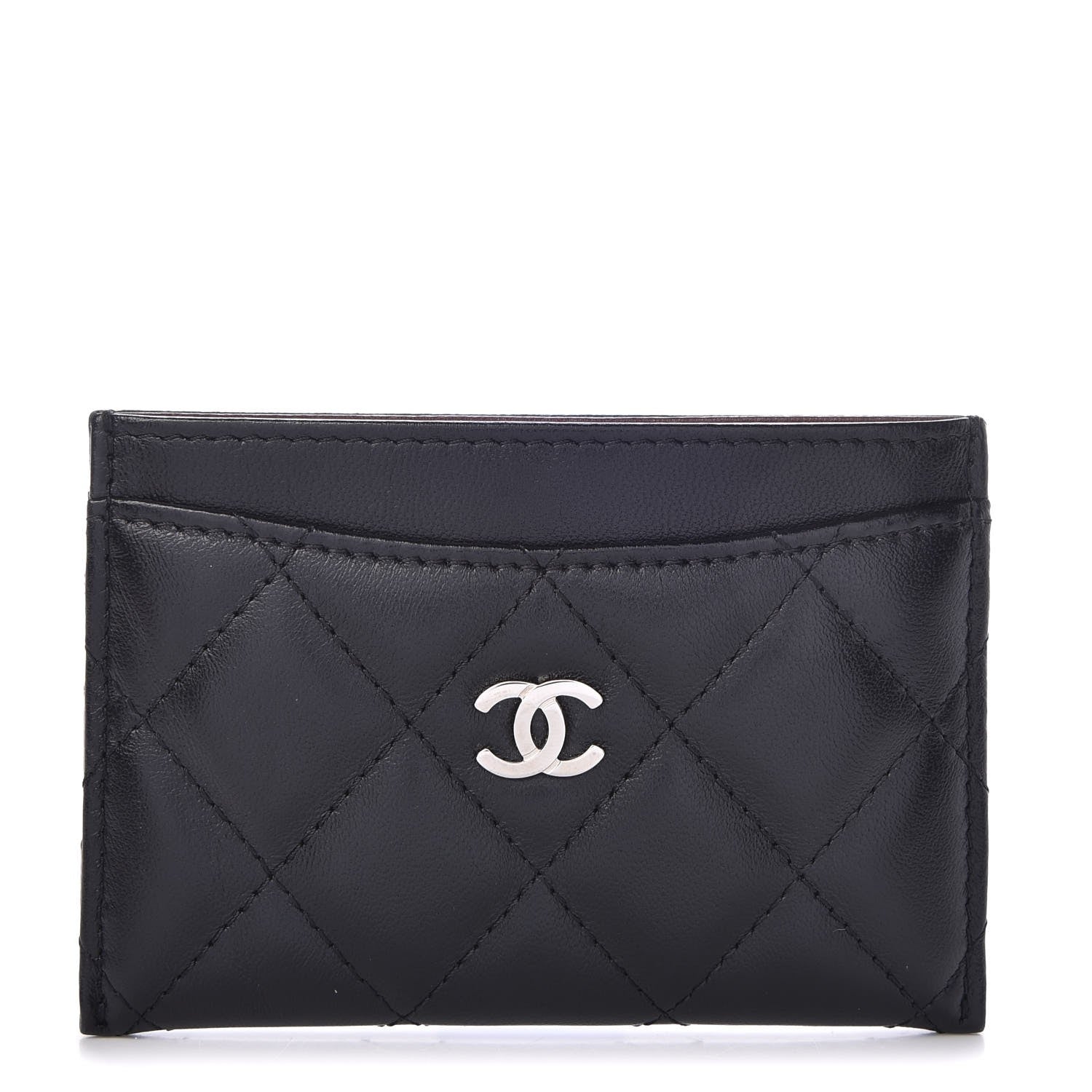 Chanel Lambskin Quilted Card Holder Black 1 of 9