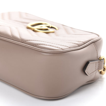 Gucci Calfskin Matelasse Small GG Marmont Chain Shoulder Bag Porcelain Rose 8 of 12