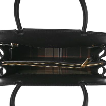 Burberry Wool Tartan Two Handle Title Bag Dark Green 5 of 9
