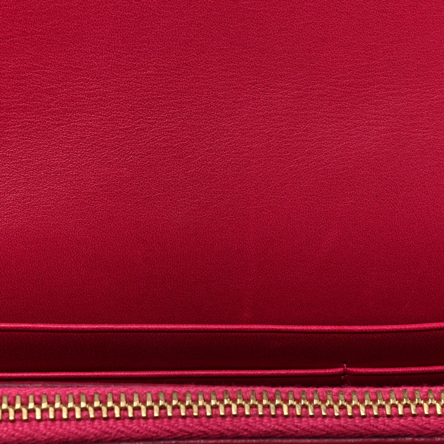 Saint Laurent Grain de Poudre Classic Letters Chain Wallet Fuchsia 11 of 21
