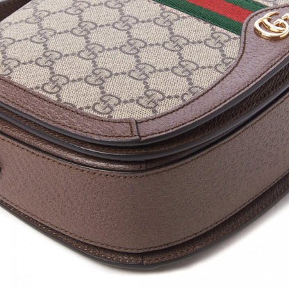 Gucci GG Supreme Monogram Web Small Ophidia Flap Messenger Bag Brown 6 of 10