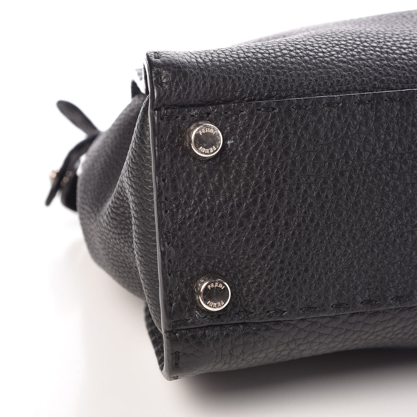 Cuoio Romano Selleria Bi-Color Medium Peekaboo Iconic Satchel Black Mou