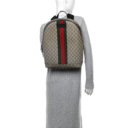 Gucci GG Supreme Monogram Web Dome Backpack Black 2 of 13