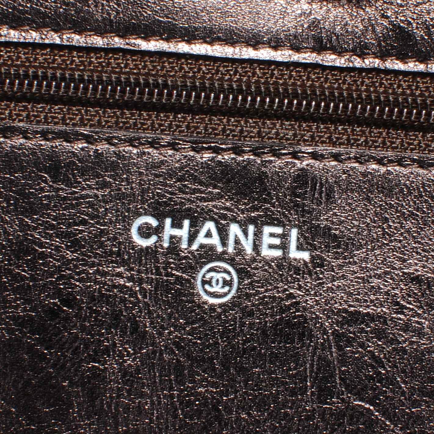 Chanel Calfskin Reissue Wallet On Chain WOC Bronze 6 of 8