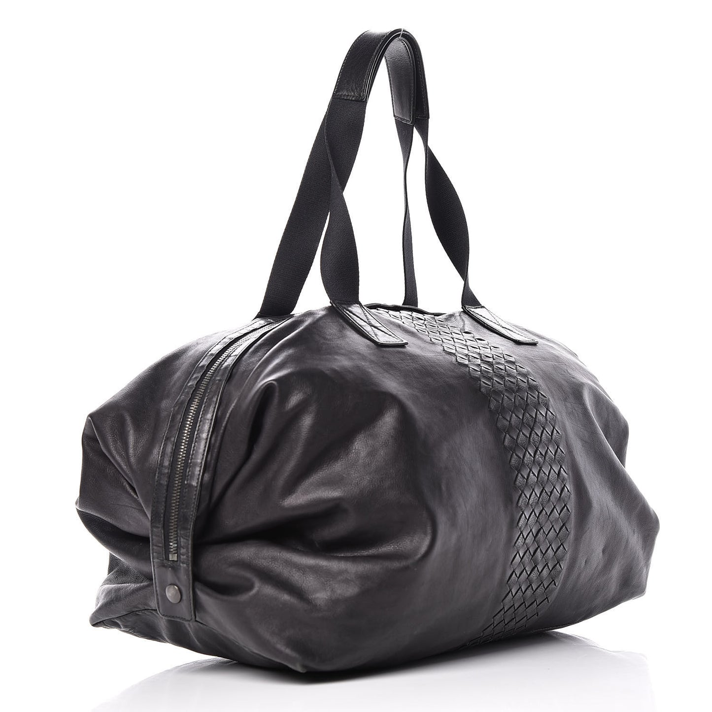 Light Calf Intrecciato Duffle Black