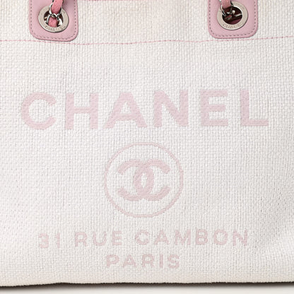 Chanel Canvas Small Deauville Tote Light Pink 8 of 13