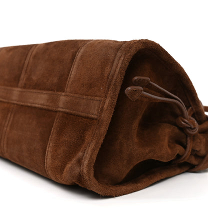 Prada Suede Triangle Medium Bonnie Shoulder Bag Cacao 9 of 9