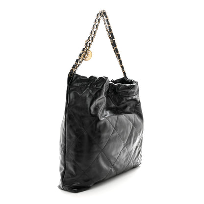 Chanel Shiny Calfskin Quilted Chanel 22 Black 4 of 12