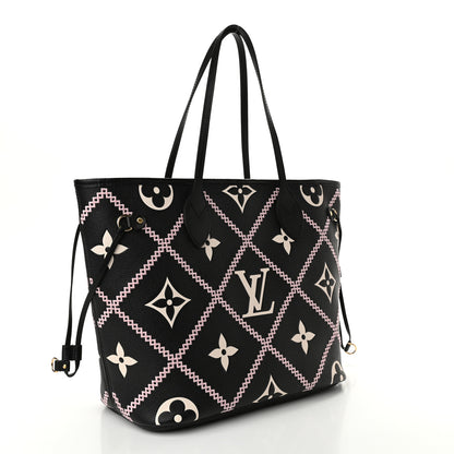 Louis Vuitton Empreinte Monogram Giant Broderies Neverfull MM Black 3 of 9