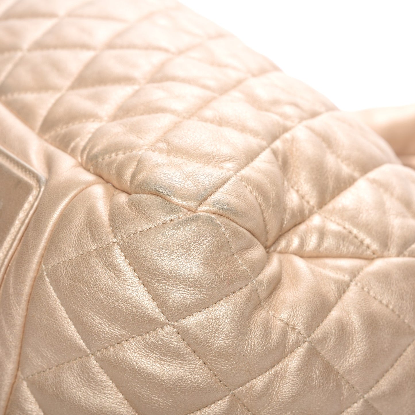 Metallic Lambskin Coco Cocoon Bowler Light Gold
