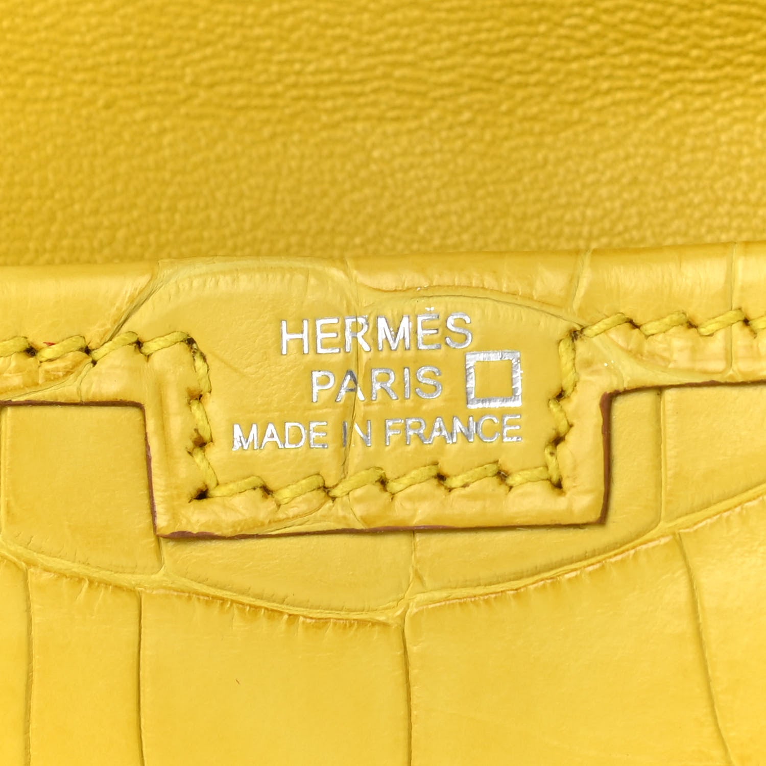 Hermes Matte Alligator Jige Duo Clutch Mimosa 7 of 11