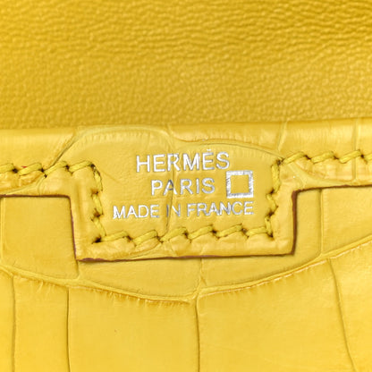 Hermes Matte Alligator Jige Duo Clutch Mimosa 7 of 11