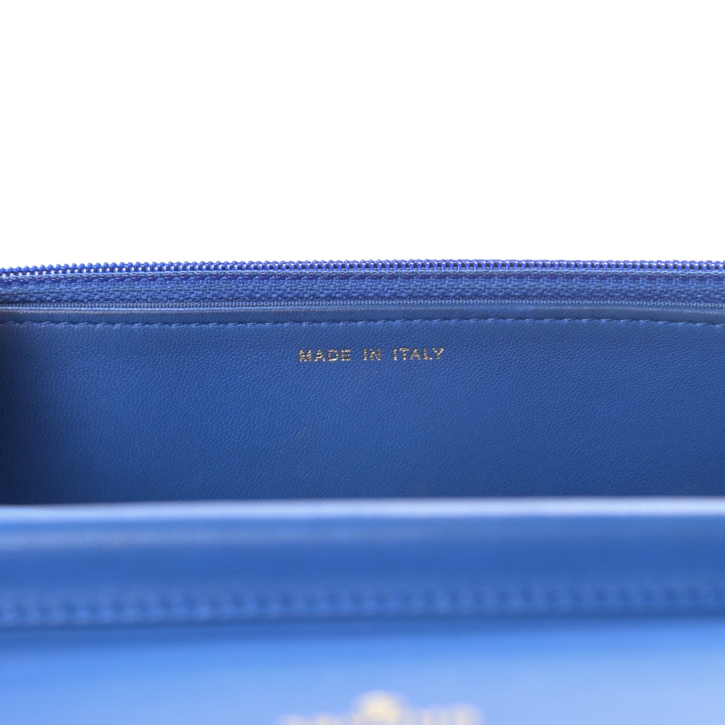 Lambskin Quilted Boy Wallet On Chain WOC Blue
