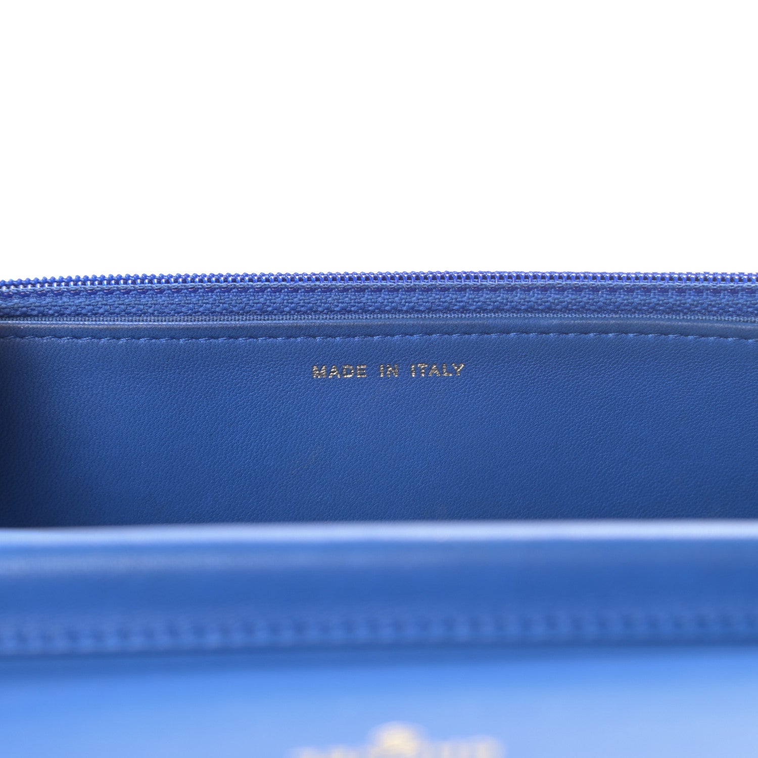 Chanel Lambskin Quilted Boy Wallet On Chain WOC Blue 7 of 21