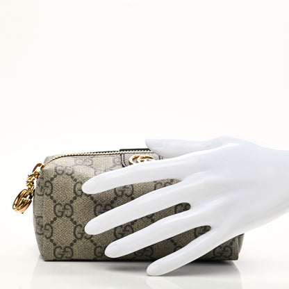 Gucci Soft GG Supreme Monogram Calfskin Small Ophidia Cosmetic Case Beige Ebony New Acero 2 of 7