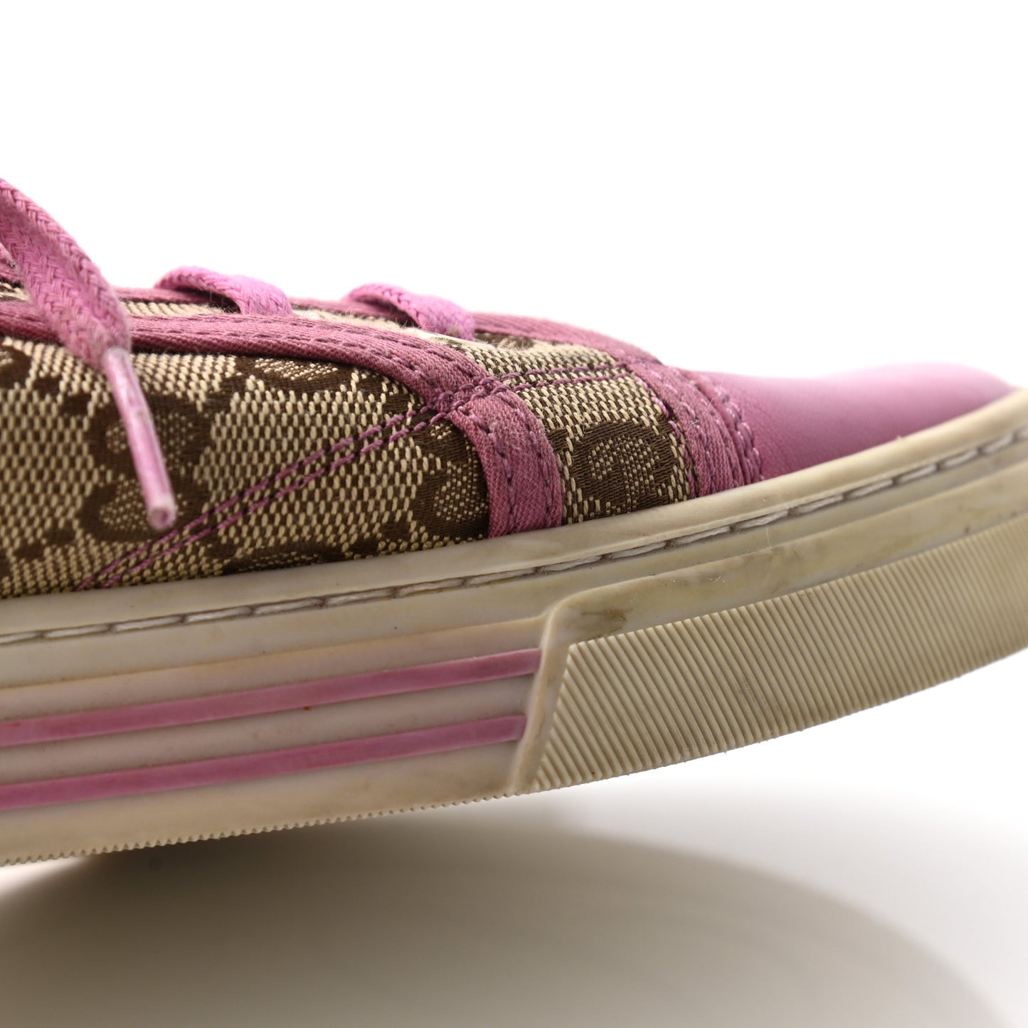 Monogram Womens Sneakers 37 Pink