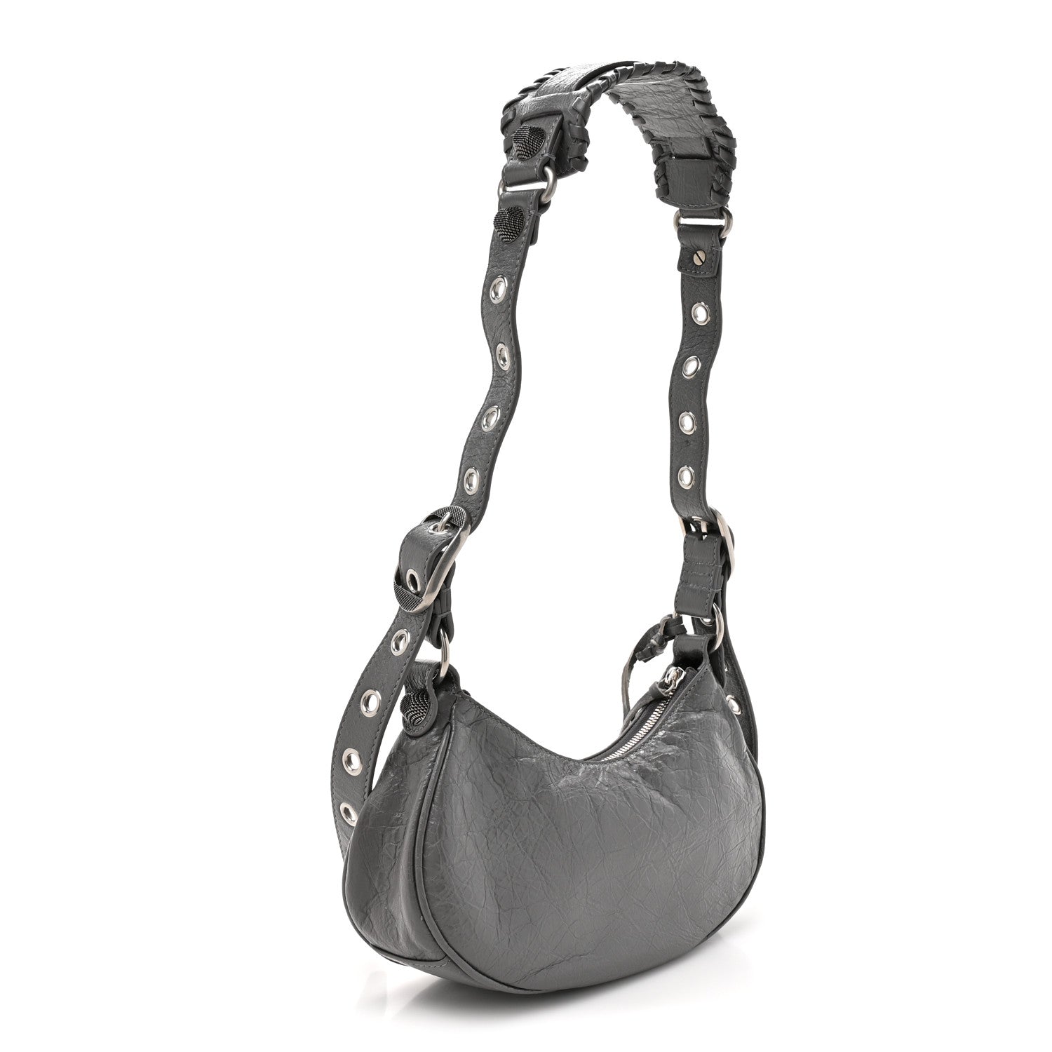 Balenciaga Agneau Arena Le Cagole Shoulder Bag XS Dark Grey 4 of 13