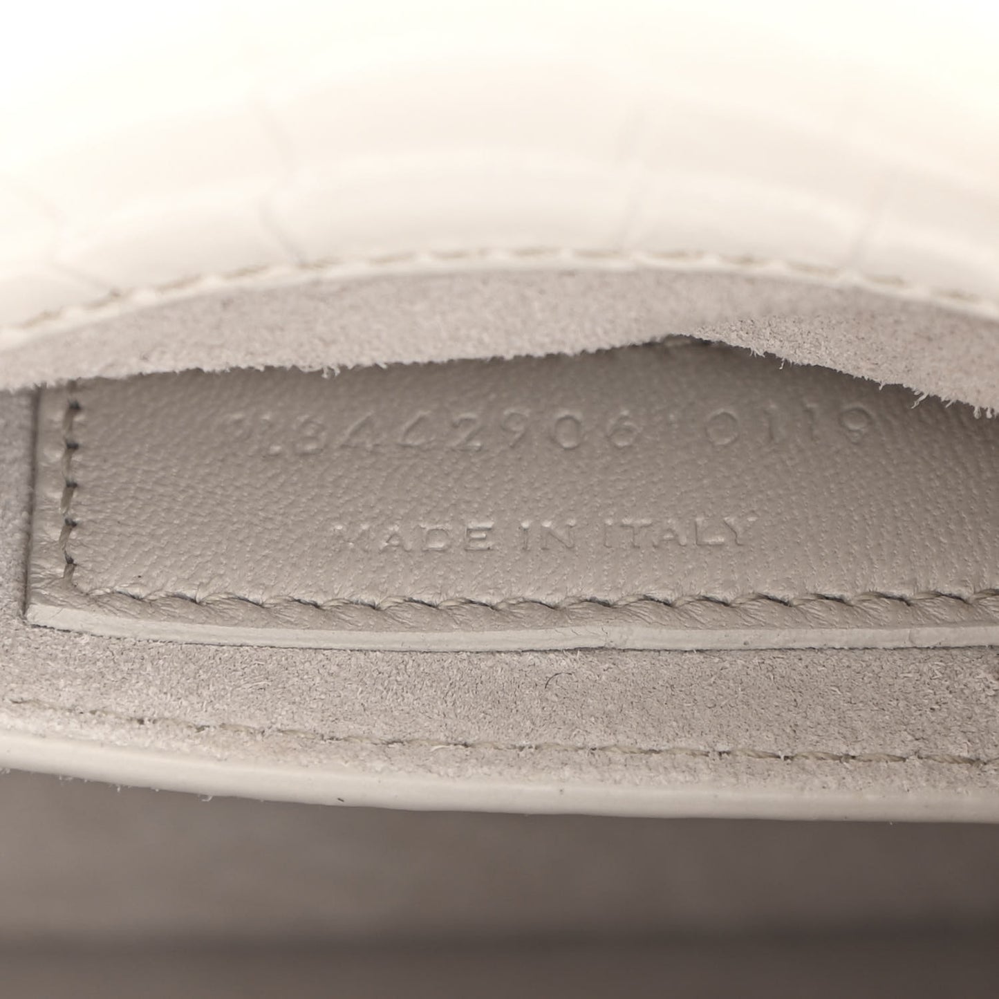 Calfskin Crocodile Embossed Medium Monogram Sunset Blanc Vintage