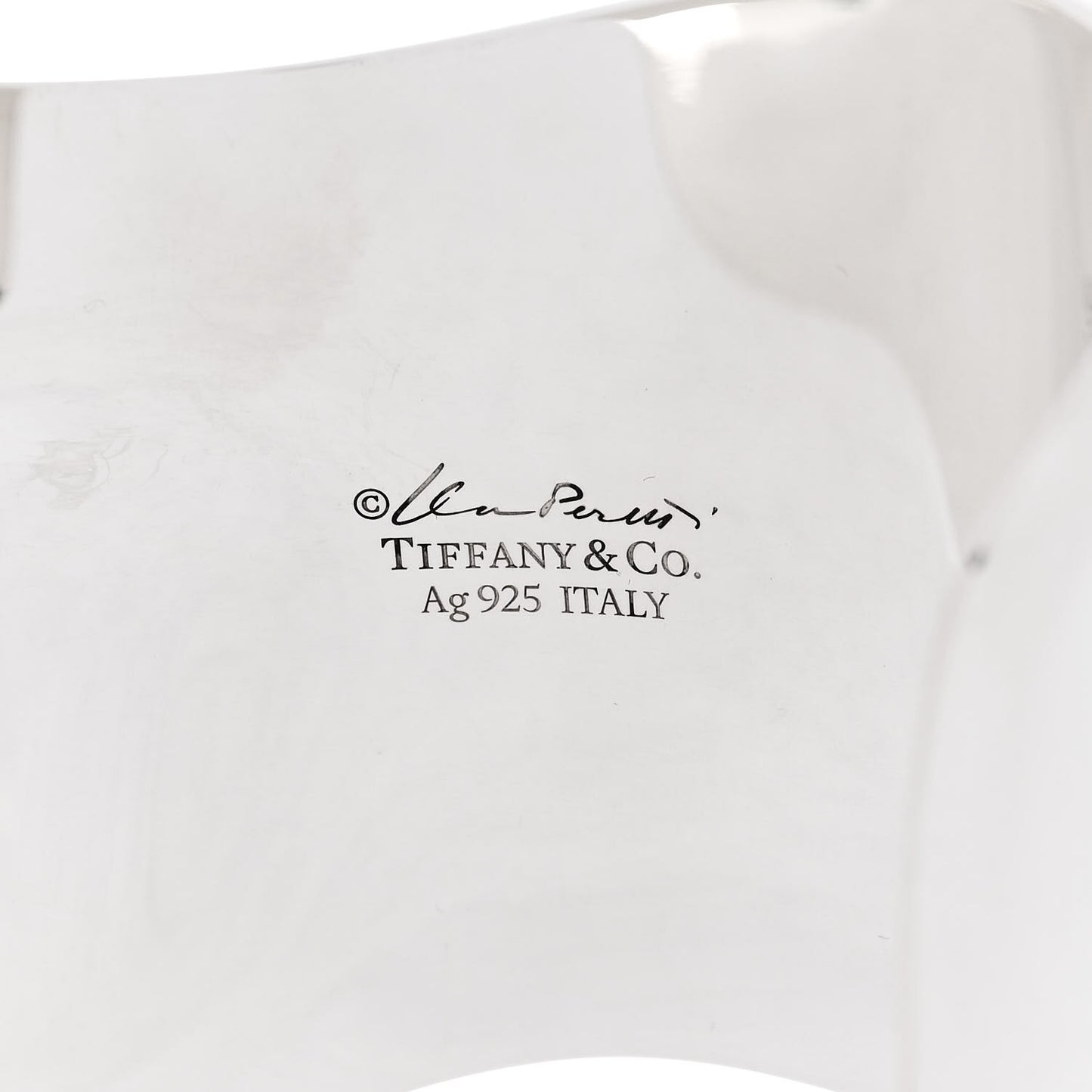 Sterling Silver Elsa Peretti Medium Left Wrist Bone Cuff Bracelet