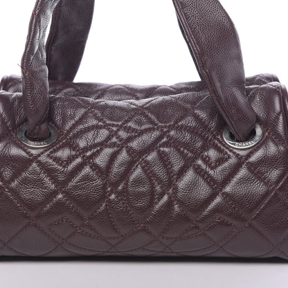 Chanel Caviar Quilted CC Timeless Bowler Burgundy 10 of 14