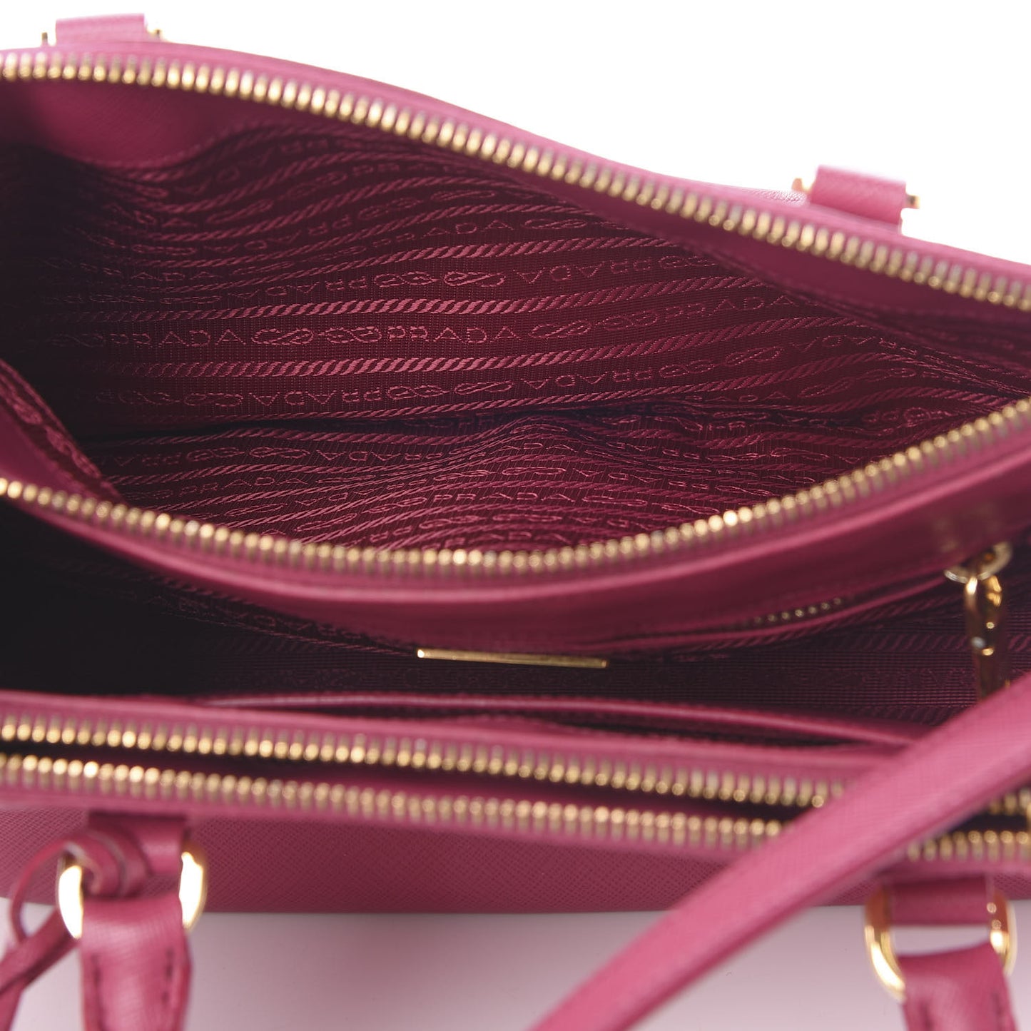 Saffiano Small Galleria Double Zip Tote Ibisco