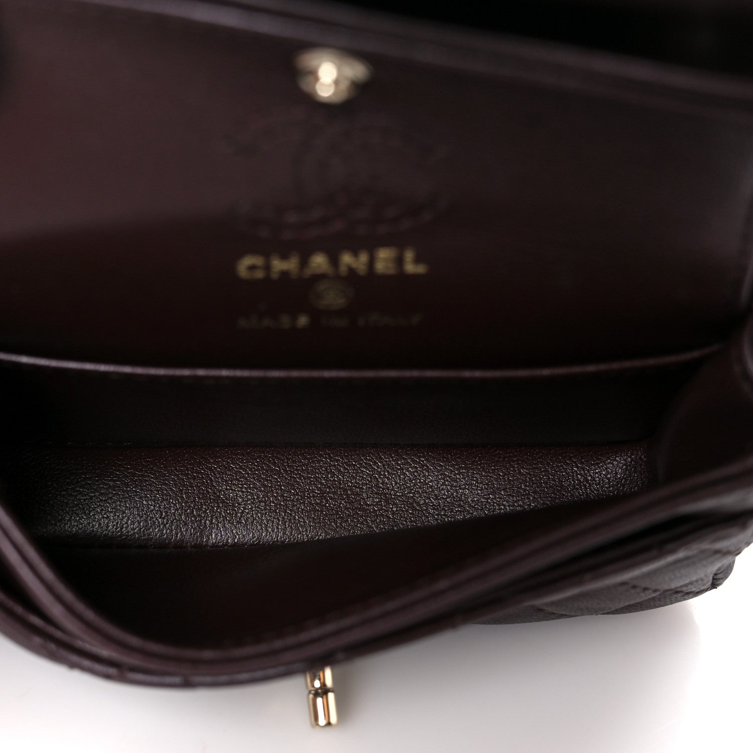 Chanel Lambskin Quilted Mini Double Flap With Hook Dark Brown 5 of 12