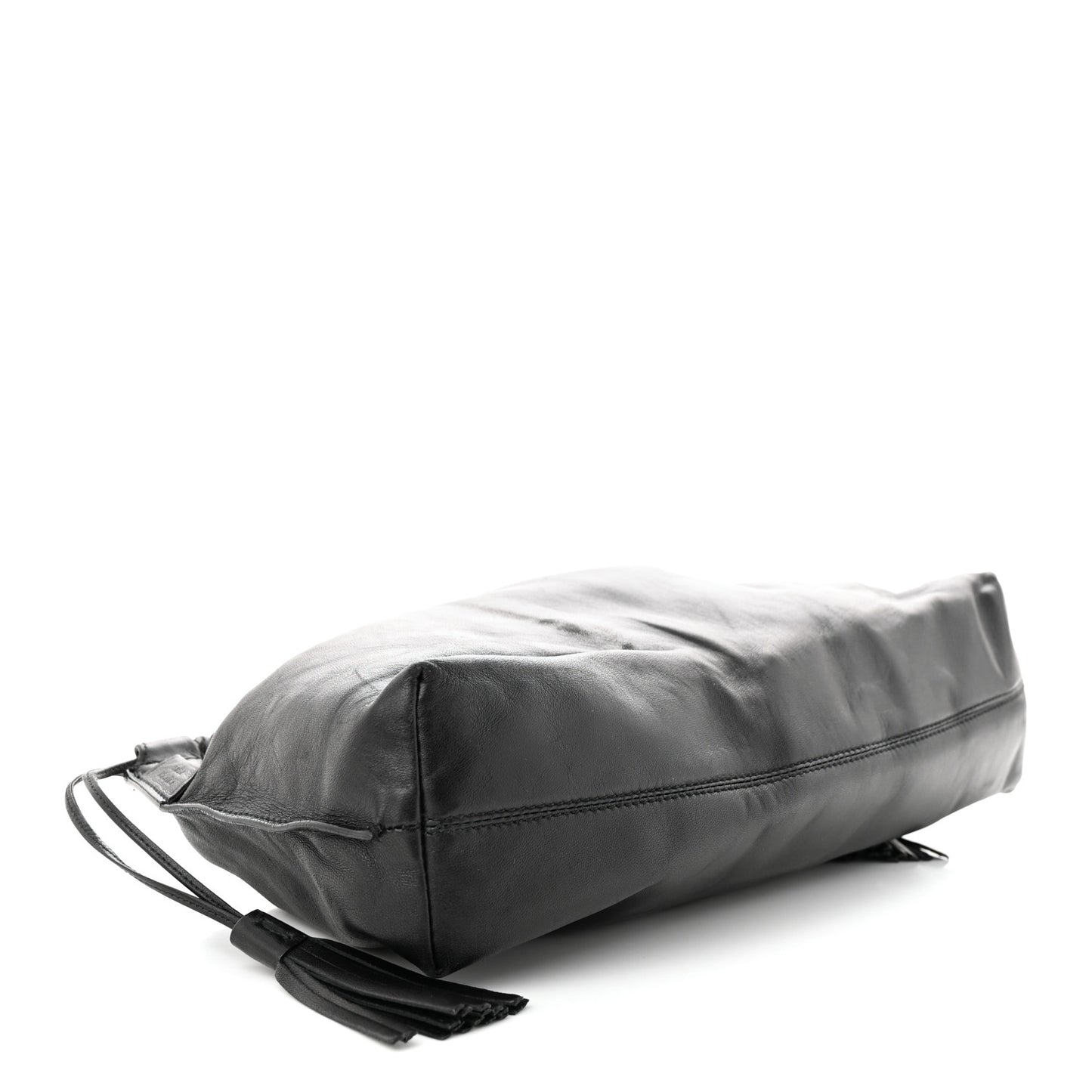 Lambskin Tassel Pouch Black