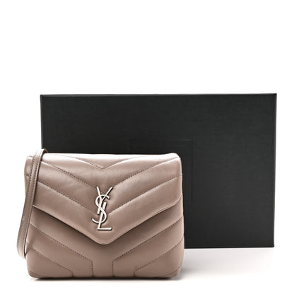 Saint Laurent Calfskin Y Quilted Monogram Toy Loulou Crossbody Bag Mink 12 of 12