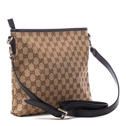 Gucci GG Monogram Web Flat Messenger Bag Dark Brown 2 of 8