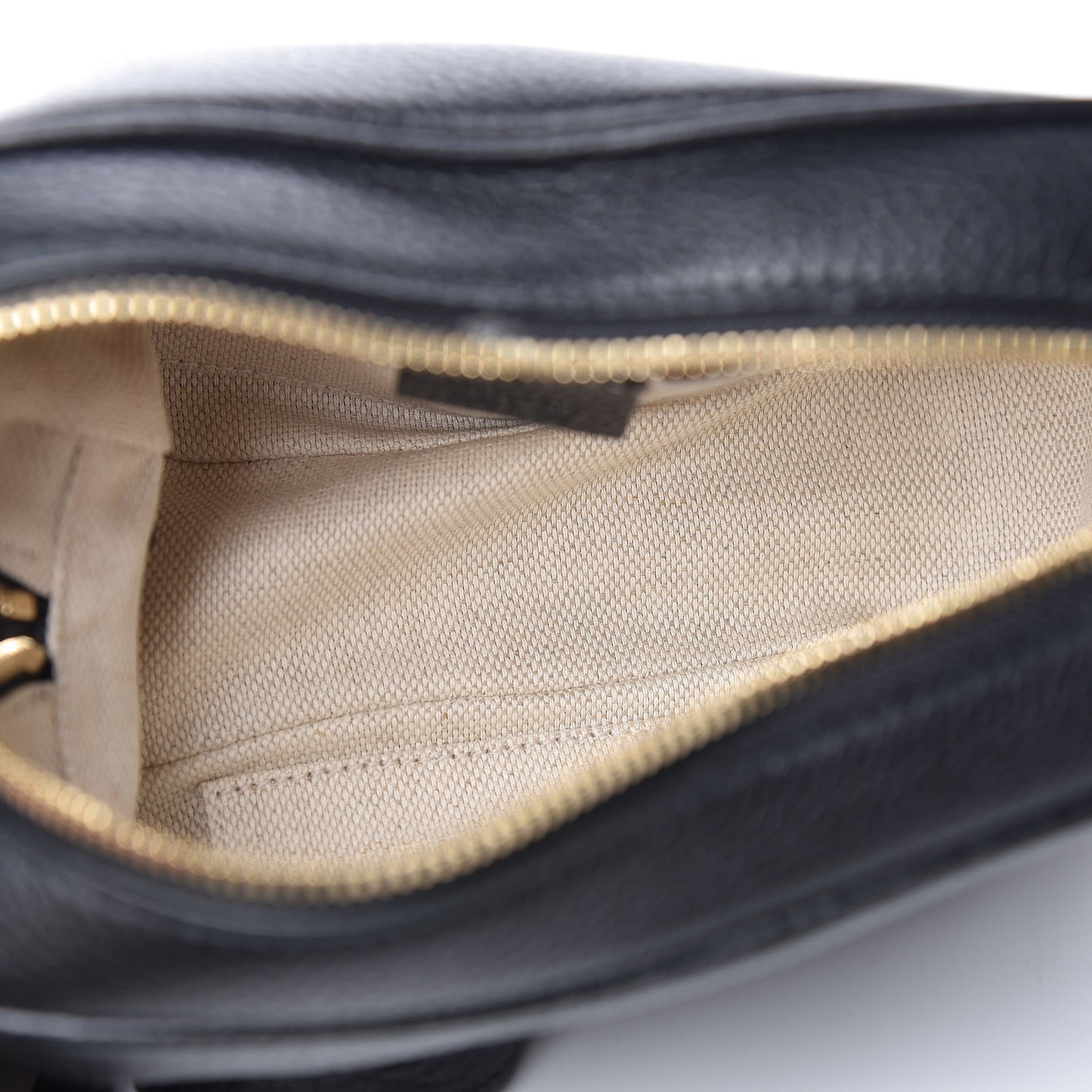 Pebbled Calfskin Small Soho Disco Bag Black