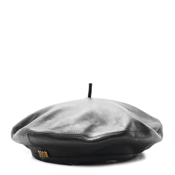 Christian Dior Lambskin D-Dream Beret 58 Black 1760256 – FASHIONPHILE