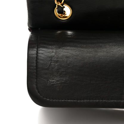 Chanel Lambskin Quilted Medium Double Flap Black 13 of 15
