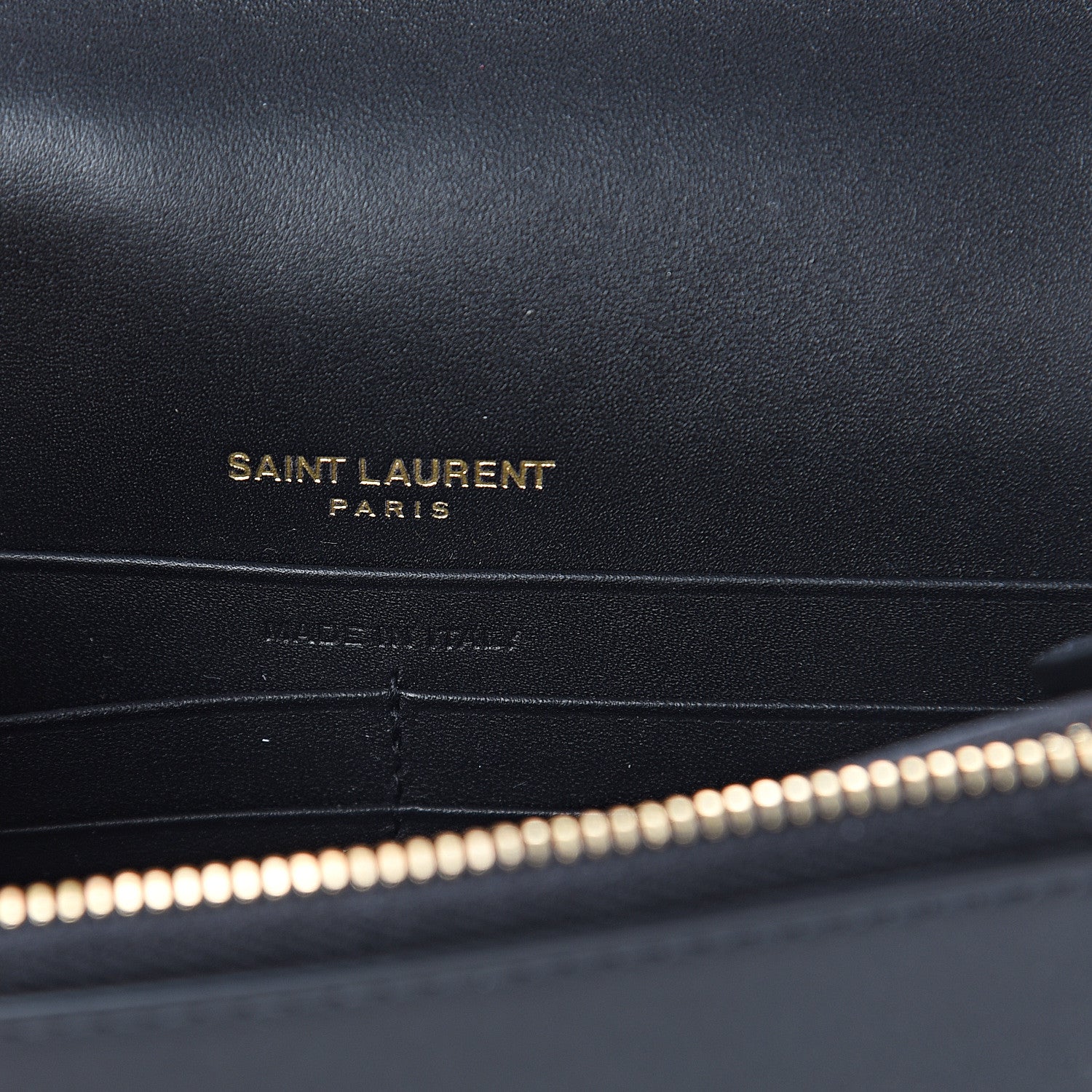 Saint Laurent Smooth Calfskin Classic Monogram Kate Tassel Chain Wallet Black 5 of 7