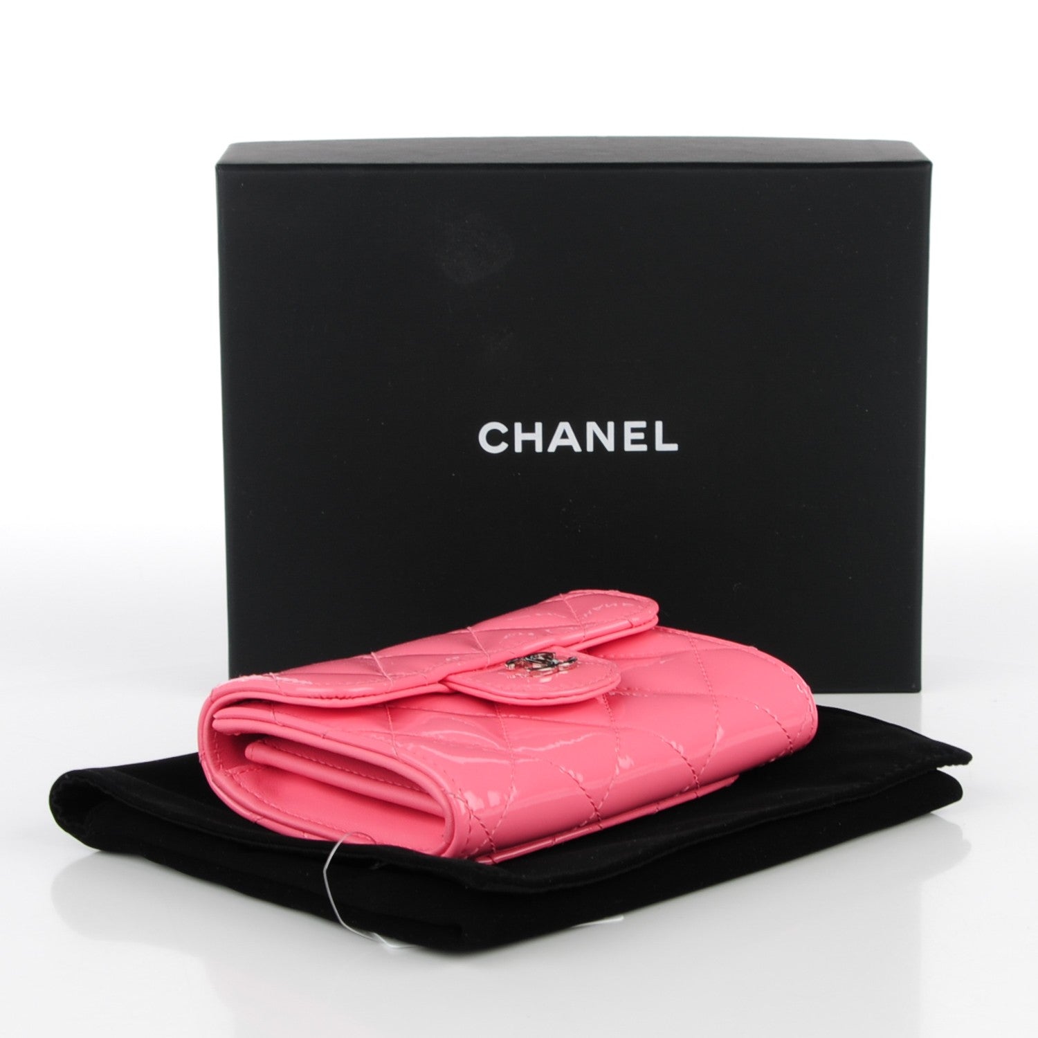 Chanel Patent Quilted Coin Purse Pink 4 of 8
