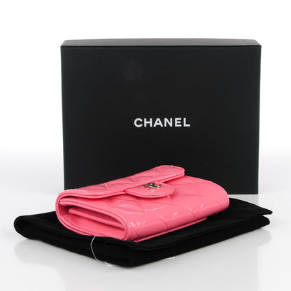 Chanel Patent Quilted Coin Purse Pink 4 of 8