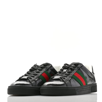 Gucci Crystal GG Monogram Web Womens New Ace Sneakers 36 Black 3 of 10
